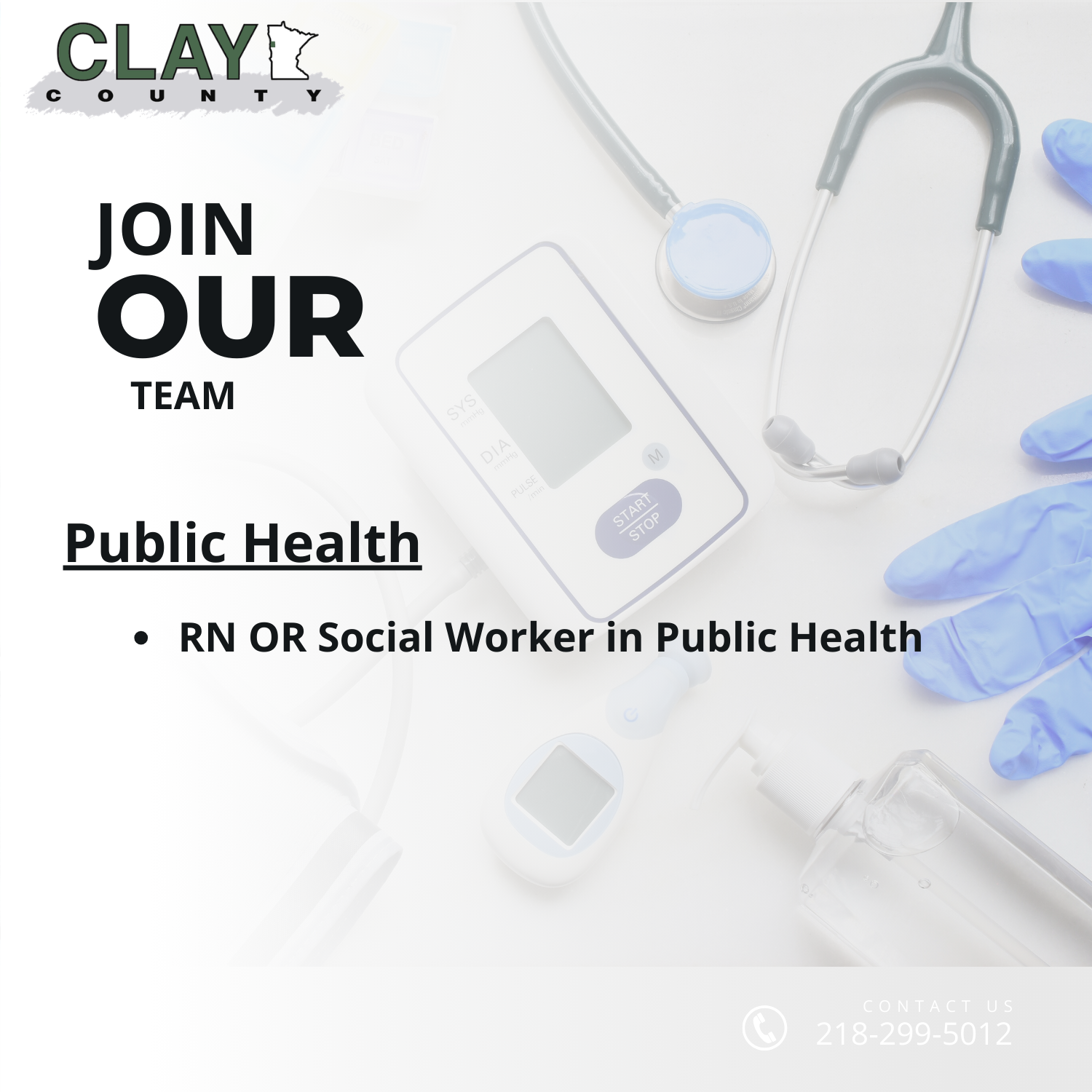 Clay County Logo and text that summarizes this news flash