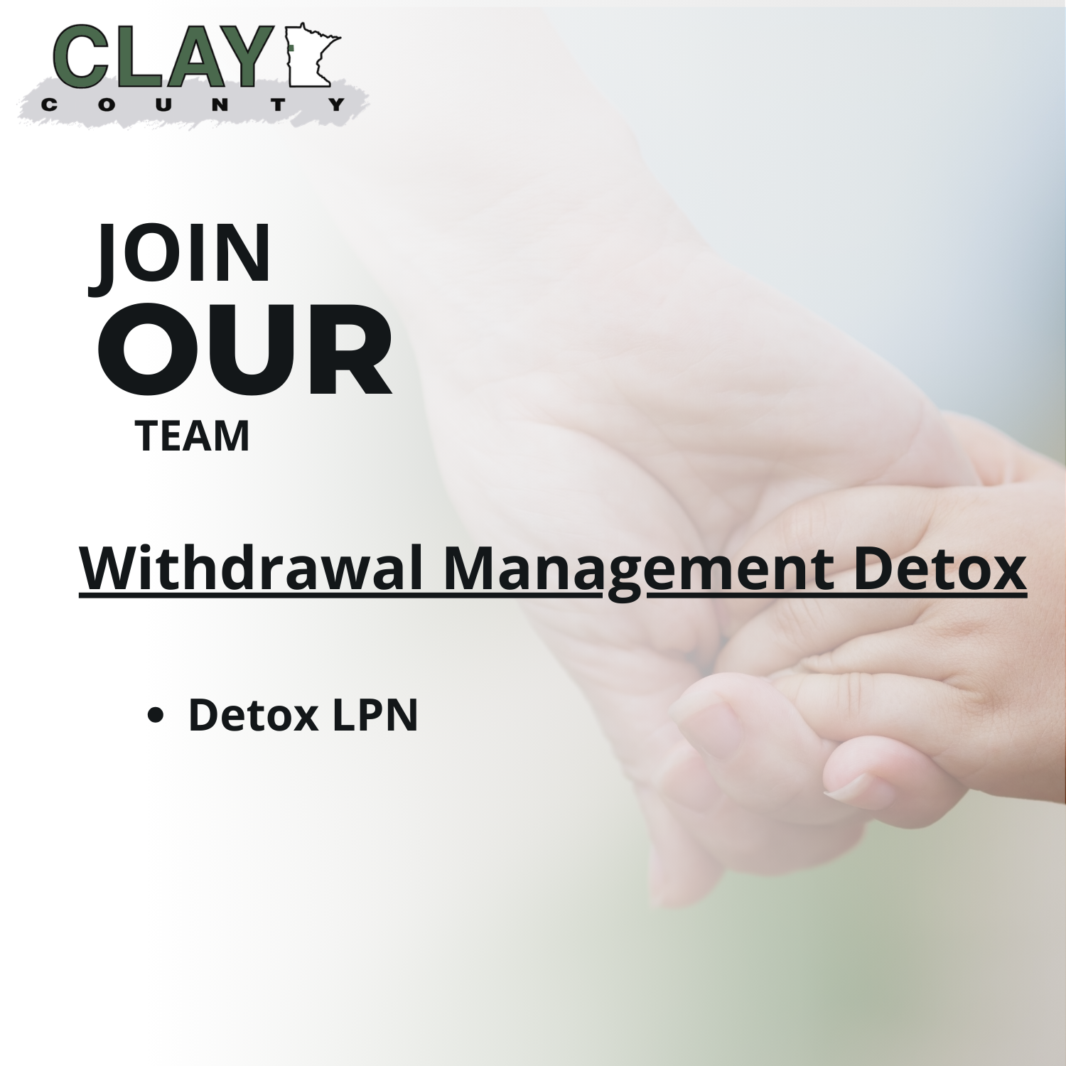 Join our team graphic with the information repeated from this news flash